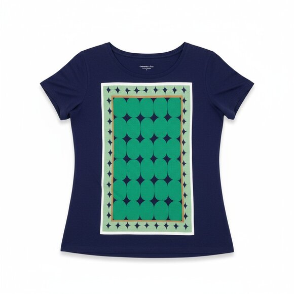 J.Crew T-Shirt Blue Graphic Artist Series Short Sleeve Modern Classic Size S - Picture 1 of 6